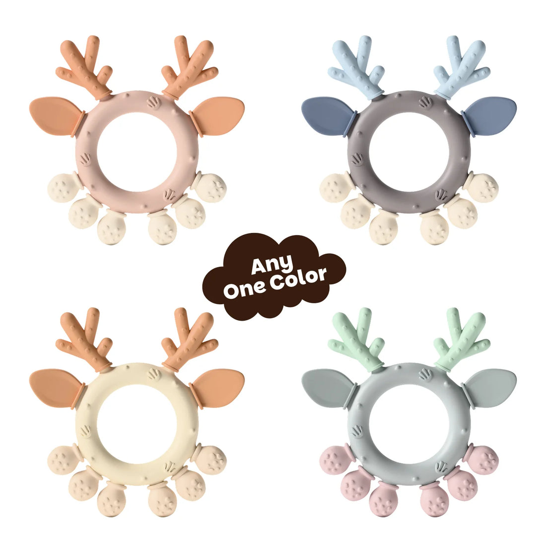 Kidolin Deer Teether for Babies | Food Grade Silicone | BPA Free