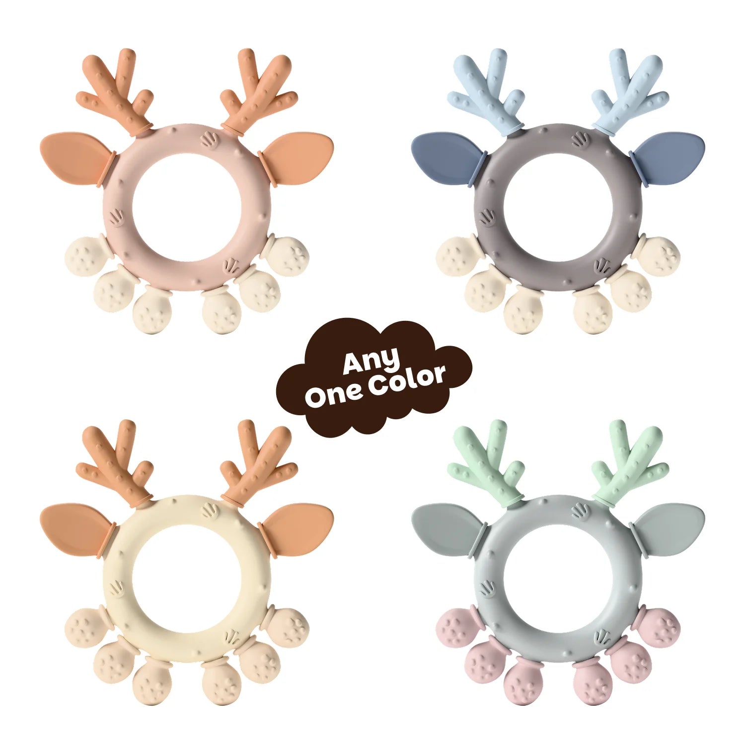 Kidolin Deer Teether for Babies | Food Grade Silicone | BPA Free