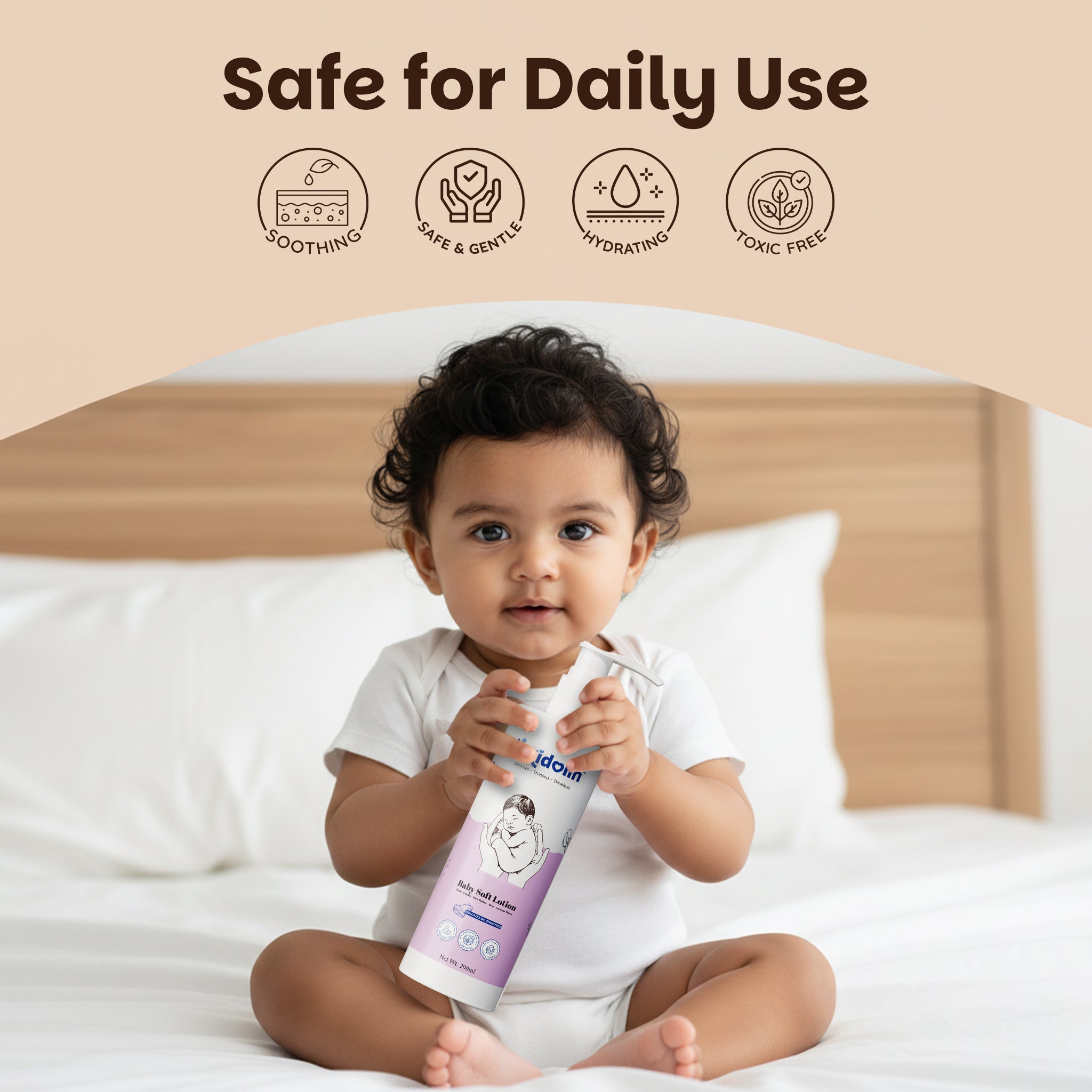 Kidolin Baby Essentials Duo | Hair & Body Wash + Soft Baby Lotion