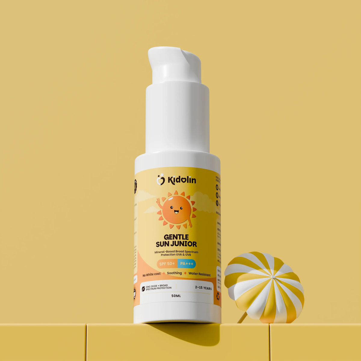 Kidolin Gentle Sun Junior | SPF 50+ PA+++ Mineral Sunscreen | 50ml